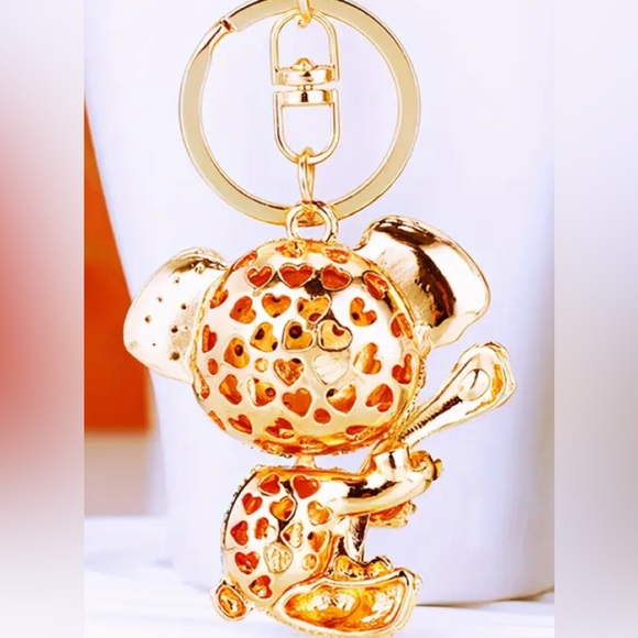 Koala key chain or purse chain pink and crystal rhinestones - Picture 5 of 5